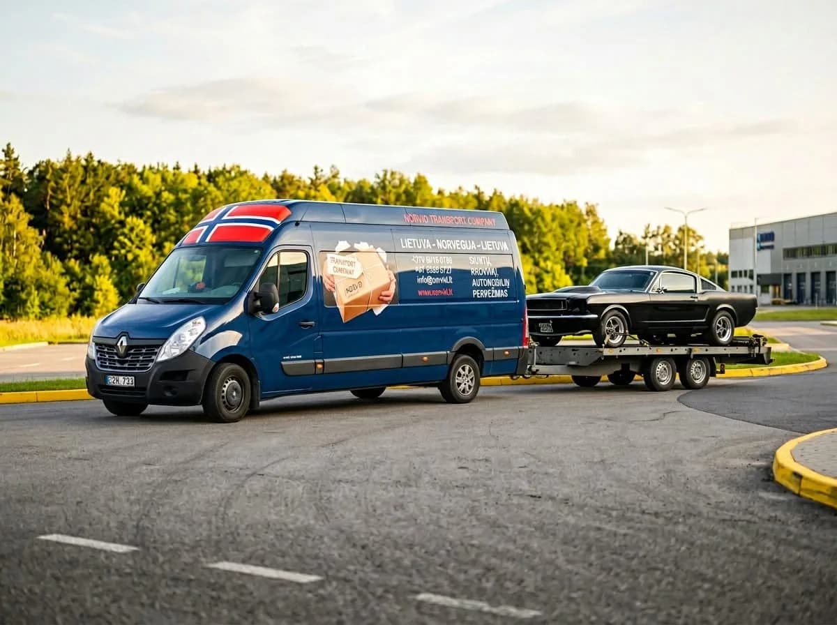 NORVID krovininis autobusas su autovežio priekaba